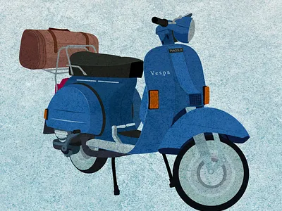 VESPA-MOTO art concept creative drawing illustration motorbike vector vespa