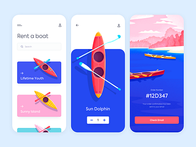 Illustrations front and center app design ui