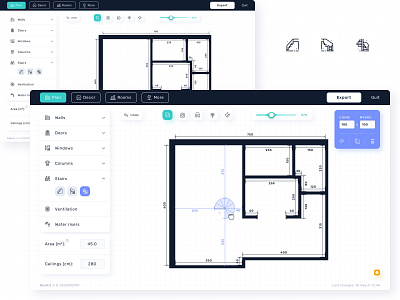 . Stairs apartment build decor flat interior planner site tools ui ux web