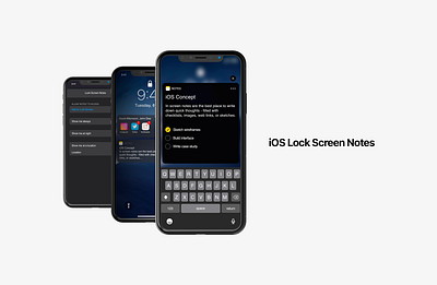 iOS Lock Screen Notes app app design design ui uidesign ux ux ui uxdesign web