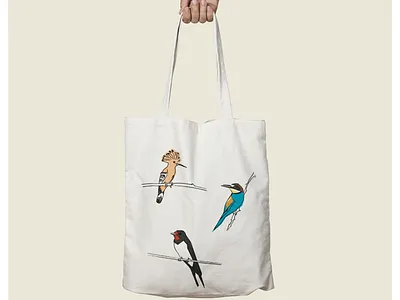 BIRDS Totebag. abstract beercat cat colors craftbeer graphicdesign illustration illustrator penedes vilafranca