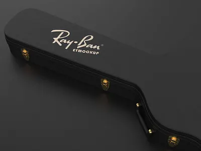 Free Guitar Box Logo Mockup box download mockup logo mockup mockups psd