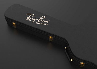 Free Guitar Box Logo Mockup box download mockup logo mockup mockups psd