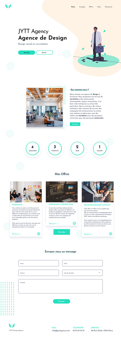 Landing Page - Design Social Agency design illustration ui ux