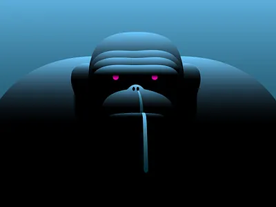 slurp animal ape cartoon character chimpanzee colour design dribbble fantasy gorilla illustration mascot monster mucus snot