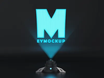 Free SciFi Hologram Screen Logo Mockup download mockup mockup mockup psd mockups psd
