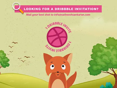 Dribble Invitation giveaway dribbble invitation dribbble invite giveaway illustration india invitation invite invite giveaway
