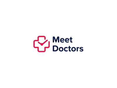 Meet Doctors agency logo app icon branding clock company logo doctor doctor appointment icon logo logo design logos mark medical meet miinimal pharmacy schedule simple symbol time