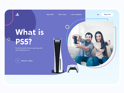 Webpage design design homepage ps5 ui user experience user interface ux webdesign website