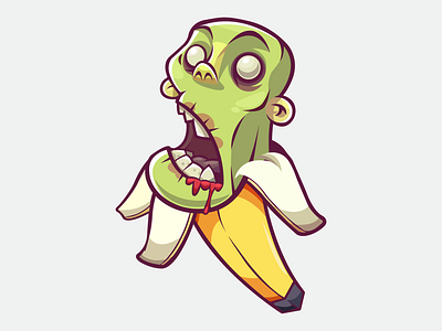 Banana Hallowens banana dribbbleweeklywarmup halloween illustration vector