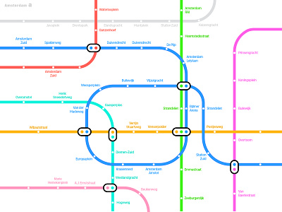 alphabet a amsterdam branding graphic illustration infographic map mapdesign meanimize pictogram simplicity subway