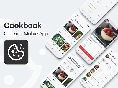 Cooking mobie iOS app app design cooking cooking app ios app ios hig ios hig monochrome prototype ui user interface ux