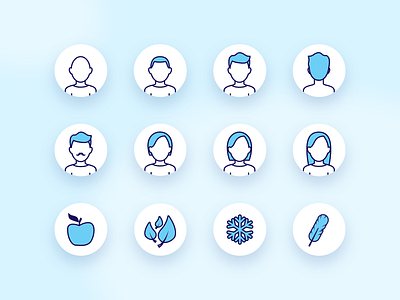 Hairs and fragrances icon set app design icon icon design icon set iconography illustration ui vector