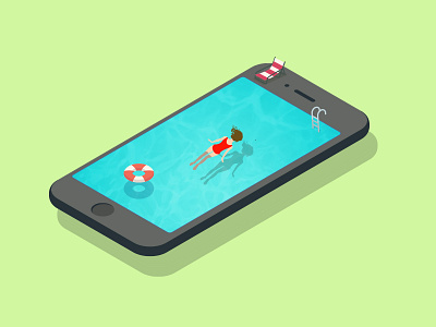 User Experience art concept graphic art illustration mobile mobile design swimming ui ux vector