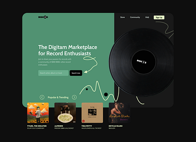 Online Record Store Design Concept design record store records ui ui design ux ux design webdesign website design