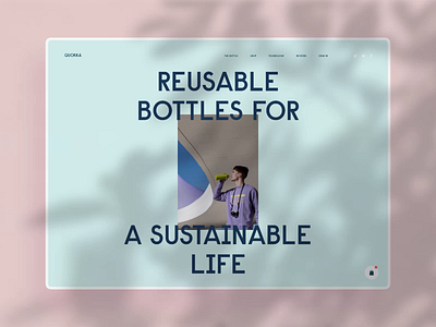 Reusable Bottles Web Animation animation bottle design design studio ecommerce graphic design home page interaction interface lifestyle motion design reusable ui user experience ux web web design web marketing web page website design