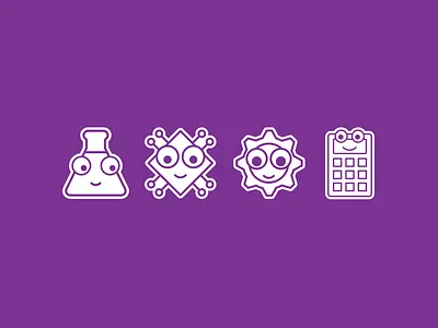 STEM Characters adobe branding character cute design engineering graphic icon illustration logo math mathematics science stem tech technology vector