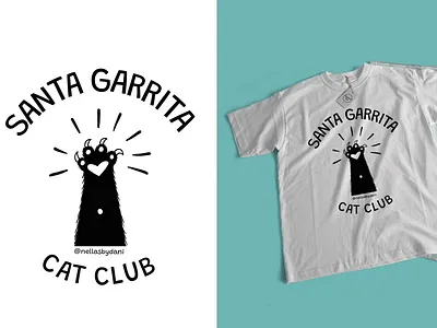 Santa Garrita Cat Club catlovers cats characters concept art design illustration pets tshirt
