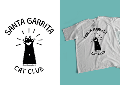 Santa Garrita Cat Club catlovers cats characters concept art design illustration pets tshirt