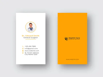 Medical Business Card branding business card business card design corporate identity design custom business card elegant business card graphicdesign luxury business card modern business card professional business card vertical business card