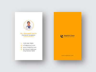 Medical Business Card branding business card business card design corporate identity design custom business card elegant business card graphicdesign luxury business card modern business card professional business card vertical business card