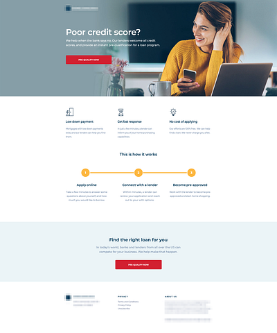 Finance landing page - click-through design landing page landingpage unbounce