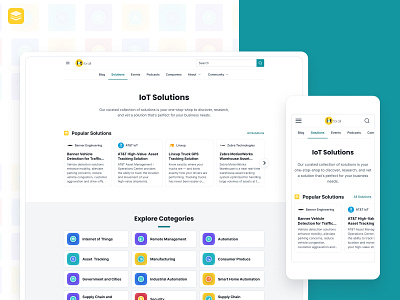 IoT For All Solutions Experience categories internet of things solutions ux design website