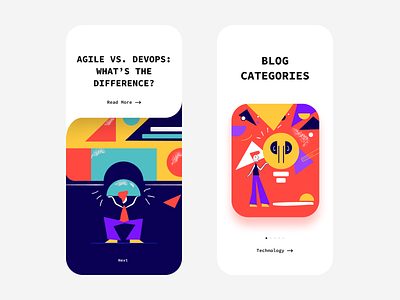 Blog Section App UI - Geometry Syle app blog blog design blog post color colours figma geometry illustraion news news app sketch ui user interface userinterface ux uxui vector vector illustration webdesign