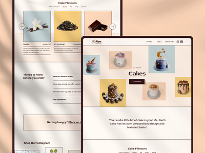 Cake Shop Product Page dailyui dessert interface product page ui ux web design web interface web page