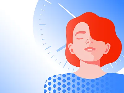 Illustration for Storytel editorial illustration girl illustration illustrator meditation mindful mindfullness office relax woman