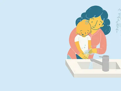 Illustrations For An Animation Studio campaign character design childrens illustration coronavirus illustration covid 19 illustration digital illustration health healthcare illustration hygiene illustration illustration illustration for animation personal hygiene washing hands woman illustration