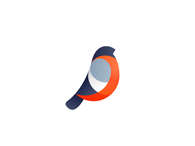 Bullfinch concept bird bullfinch concept icon logo mark