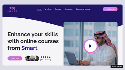 Educational platform landing page figma landingpage ui uidesign ux design web webdedign website