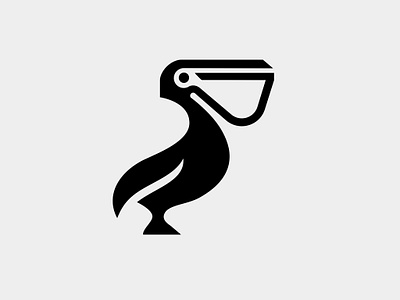 LOGO - PELICAN bird birds branding design fish graphic design icon identity illustration logo marks pelican symbol ui