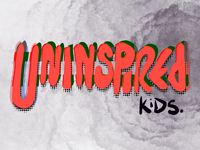 uninspired kids 90s apparel branding grunge kids logo uninspired vintage