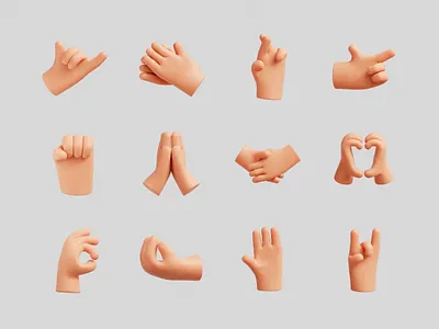 Hand Gestures 3D Animation 3d 3d blender 3d modeling animation blender hand gestures icon icons motion motion graphics skin