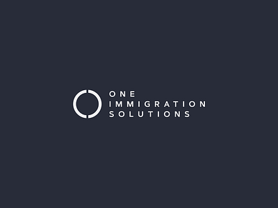 One Immigration Solutions brand brand design brand identity branding branding design design flat icon identity immigration logo mark minimal typography