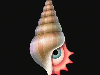 Day 6 anano close up dissolve eye illustration seashell shell surreal texture vector