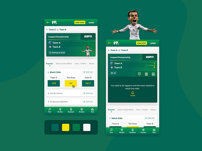 PaddyPower Mobile Betting Redesign bet betting mobile mobile app mobile ui mobile uiux paddypower sports bet ui ui ux ui design ux uxui web design webapp webdesign