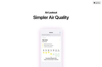 Air Lookout 2.0: Simpler Air Quality air lookout air quality design ios ios app