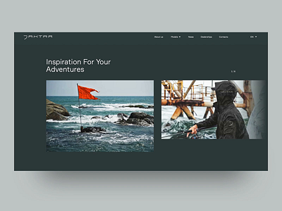 Jaktar Gallery animation boat graphic design interaction minimalistic slider ui ux web