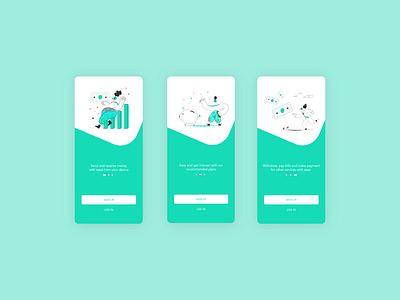 Simple mobile onboarding screens app design finance app onboarding interface design mobile app design mobile ui design onboarding ui ui design uiux user interface user interface design