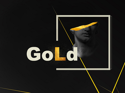 Gold dark theme design gold ui web