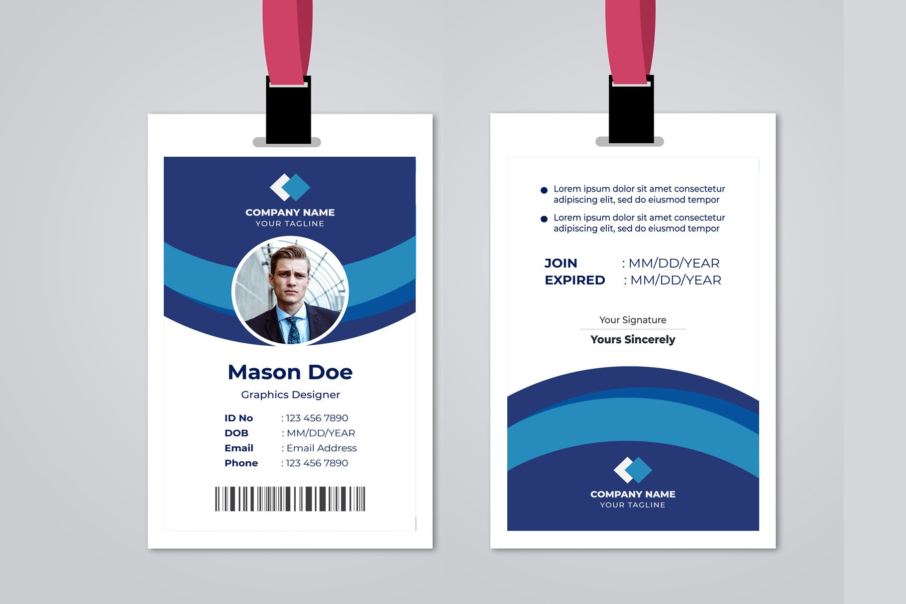 Creative ID Card Template by nandinigraphics on Dribbble