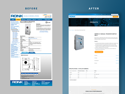 Ronk Electrical Before and After craft cms design mobile ui redesign responsive ui web web design webdevelopment website