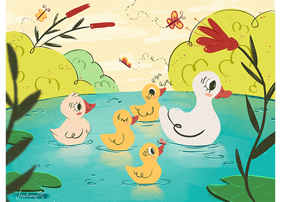 The Ugly Duckling children childrens book childrens illustration design editorial illustration illustration nature