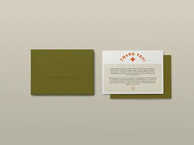 AC Thank You Card envelope thankyou western