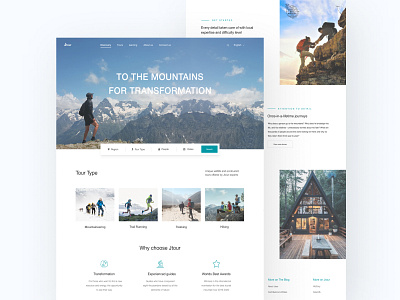 Travel Agency Web hike hiking home page homepage lending page mountain mountaineering nature tour trail running travel travel agency travel blog travel guide travel website trekking tursit uiux website website design