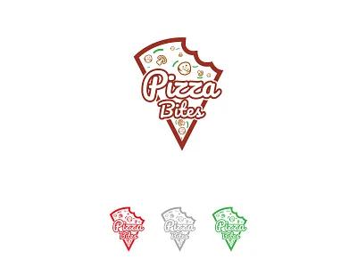 Pizza Bites Logo Design abstatct logo burgerlogo design flatlogo food logo letter logo logo logo design minimal logo minimalist logo pizza logo restaurant logo