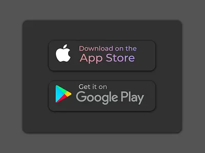 Daily UI 074 app store apple apps button clean daily ui daily ui 074 daily ui 74 dailyuichallenge dark mode download button figma google google play google play store minimal night mode simple ui ux